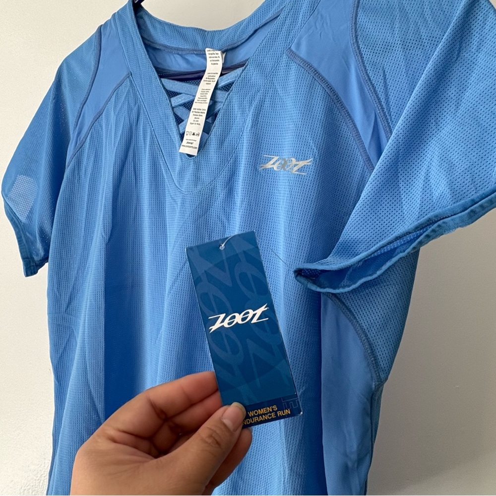 Zoot Women’s XL Endurance Run Light Blue Short Sleeve Tee